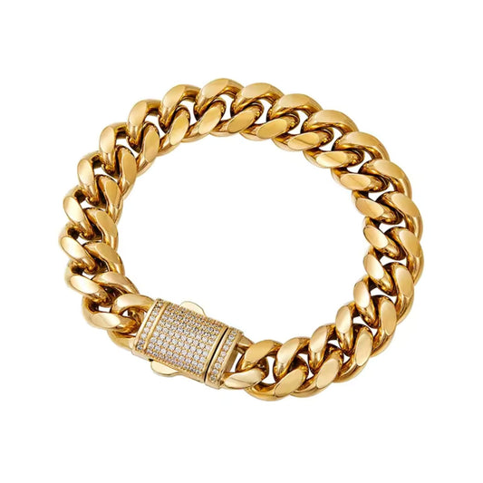 Miami style Cuban link chain bracelets