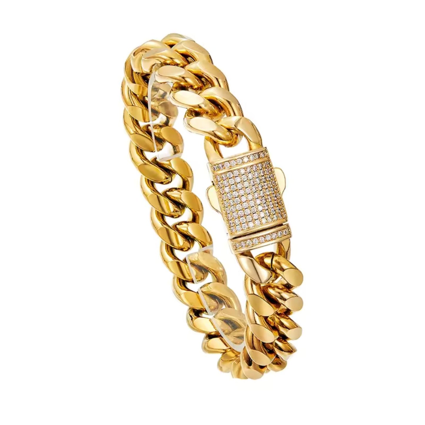 Miami style Cuban link chain bracelets