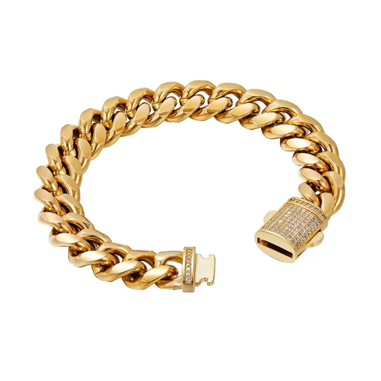 Miami style Cuban link chain bracelets